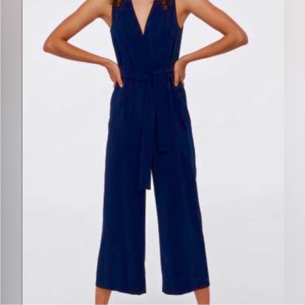H & M black plunge jumpsuit